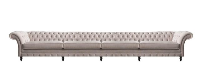 Xlmoebel Sofa Vierer-Sitz Sofa aus Stoff Polsterung, modernes Chesterfield- günstig online kaufen