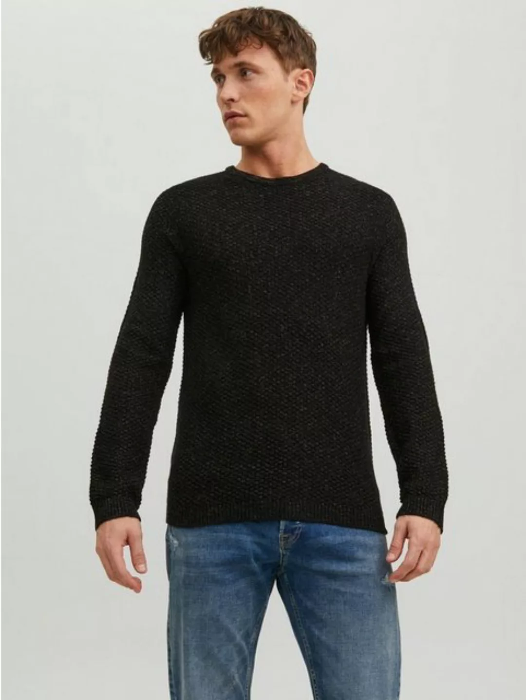 Jack & Jones Strickpullover Langarm Grobstrick Pullover Rundhals Sweater JJ günstig online kaufen