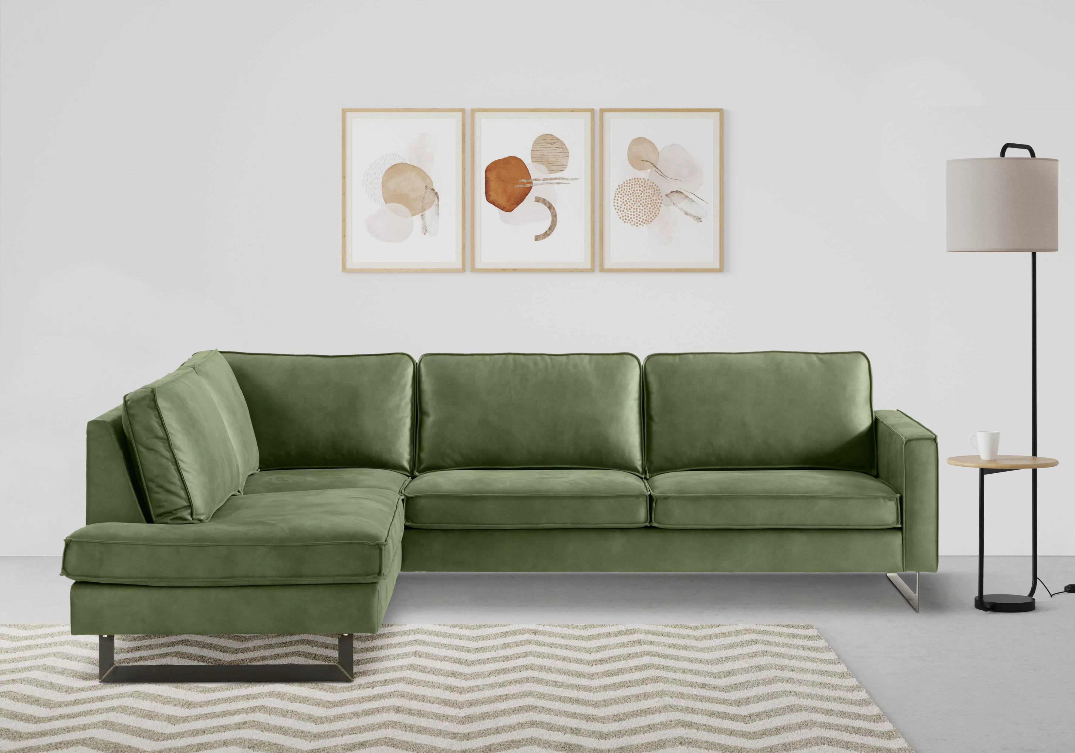 Places of Style Ecksofa Pinto, 290 cm, Ottomane links / rechts, Cord, Feinc günstig online kaufen