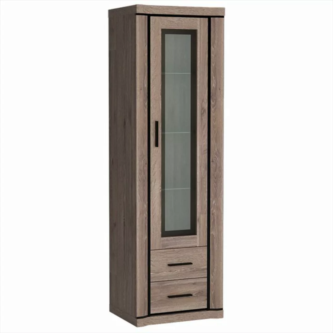 Lomadox Vitrine DUNEDIN-161 Vitrinenschrank mit Beleuchtung, R/L montierbar günstig online kaufen