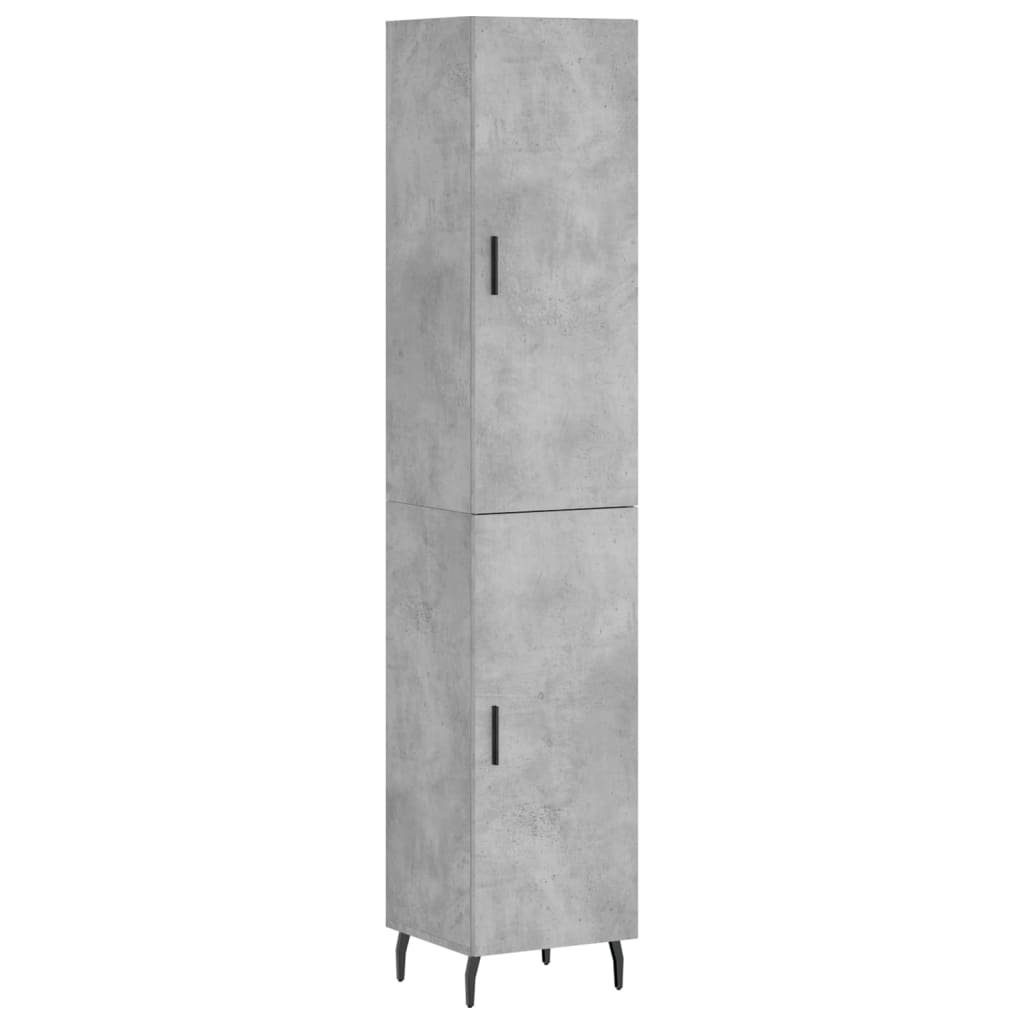 vidaXL Highboard Highboard Betongrau 34,5x34x180 cm günstig online kaufen