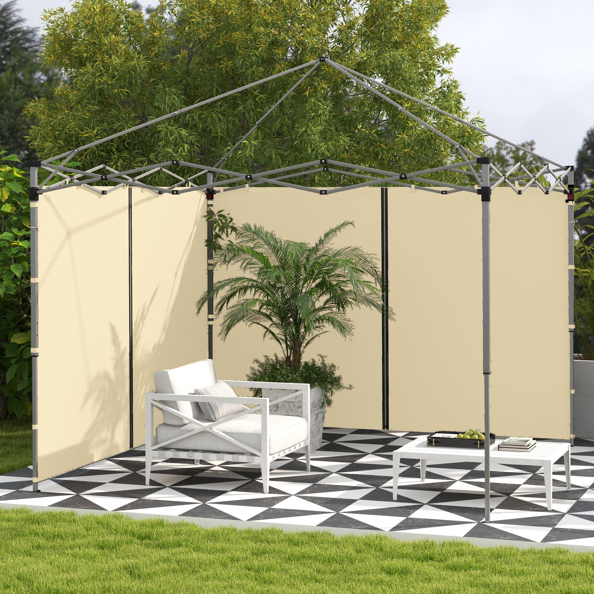 Outsunny Ersatzseitenwände für Pavillon, Seitenwände für 3 x 3 oder 3 x 6 m günstig online kaufen