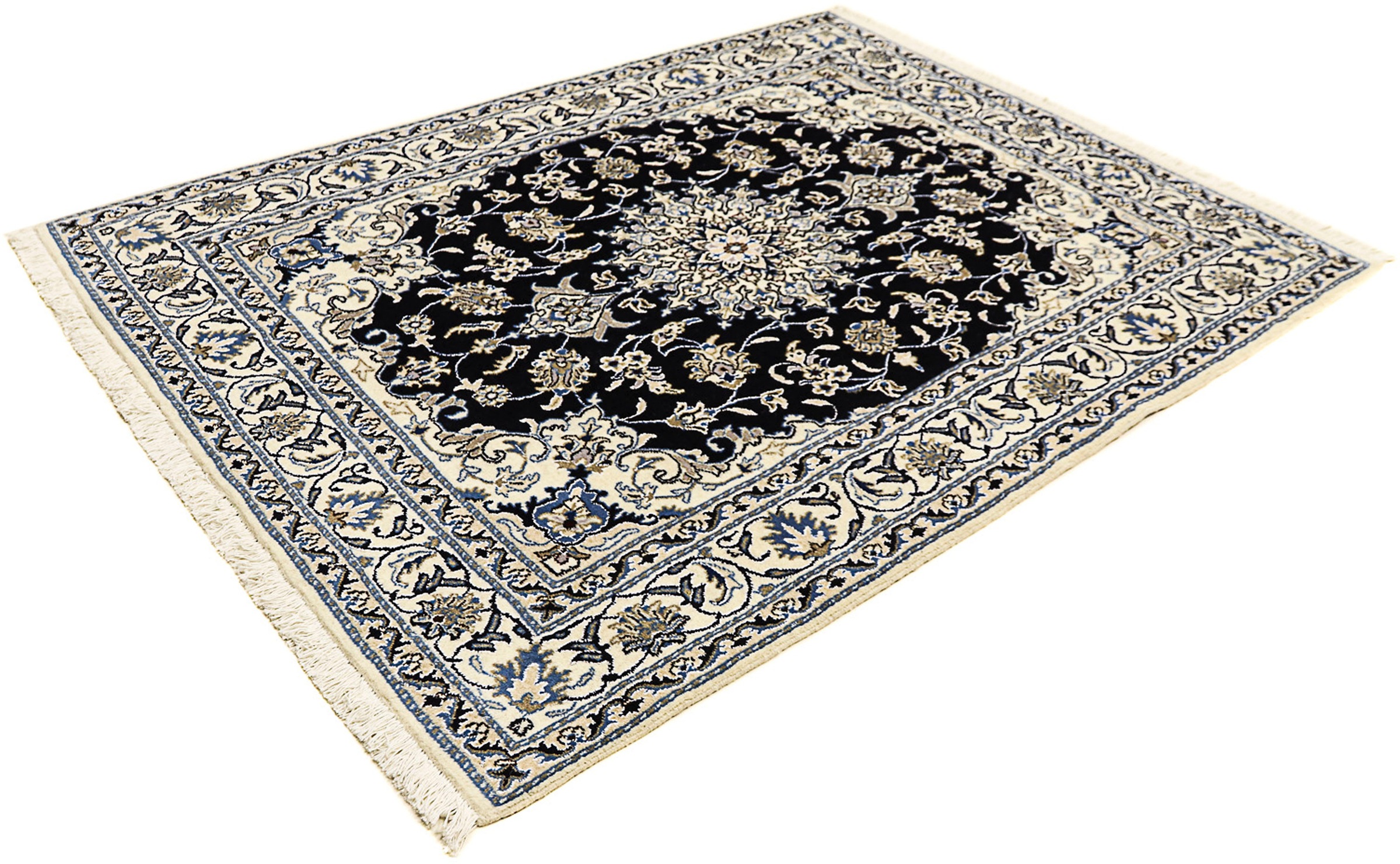 morgenland Orientteppich »Perser - Nain - 195 x 147 cm - dunkelblau«, recht günstig online kaufen
