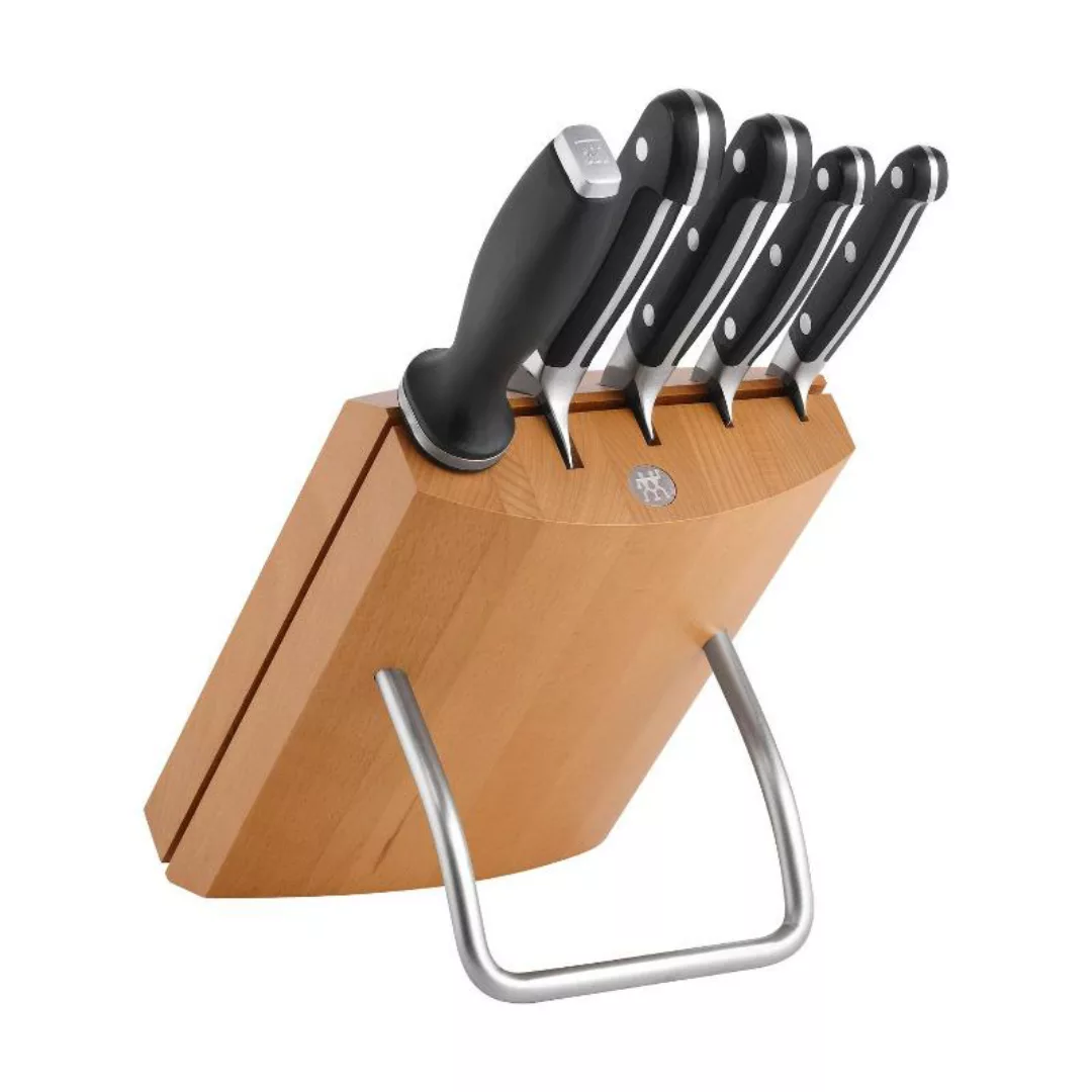 Zwilling Kochmesser Pro Messerblock aus Bambus Set 6-tlg. 250x160x305 mm günstig online kaufen