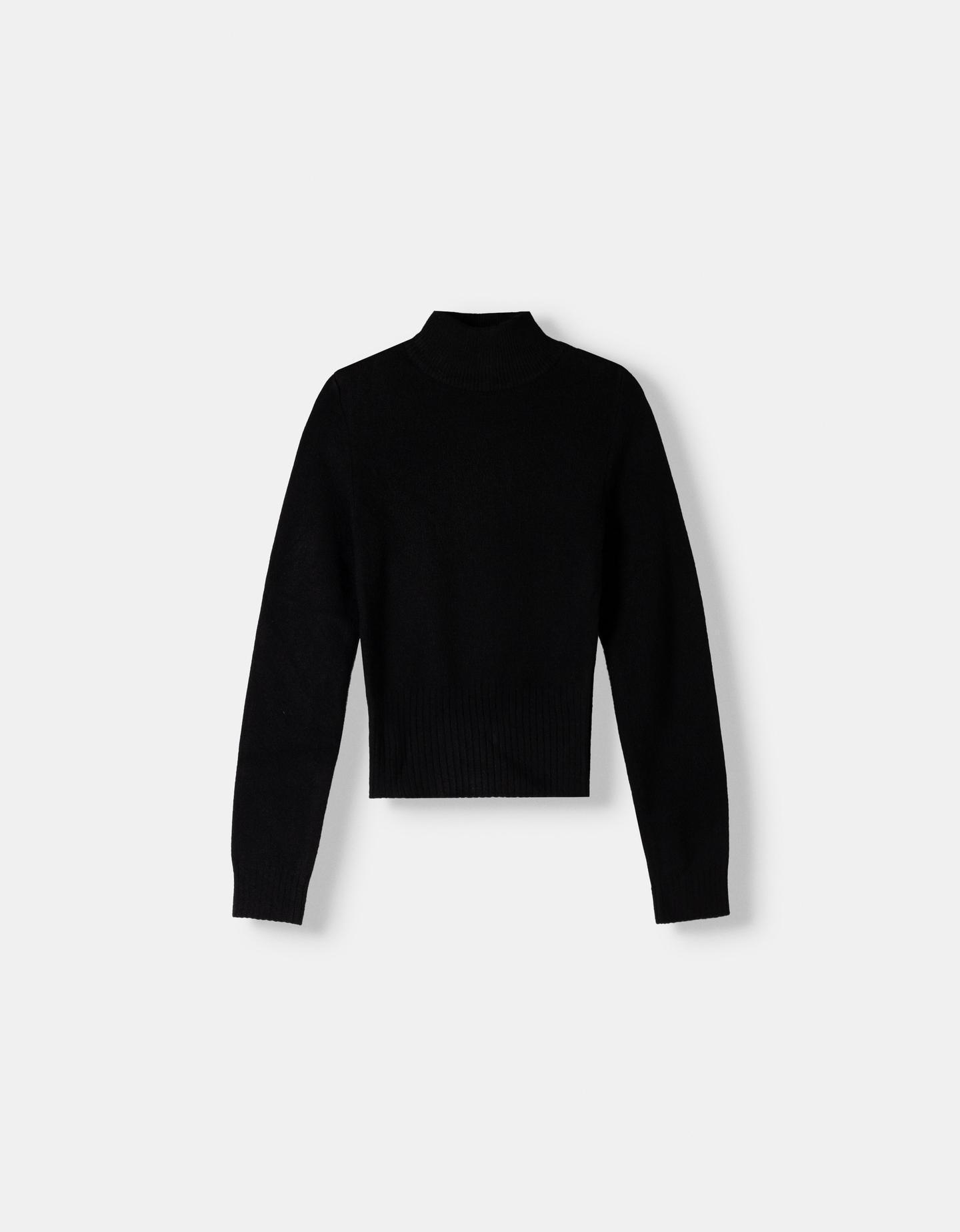 Bershka Pullover Mit Hohem Kragen Damen Xl Schwarz günstig online kaufen