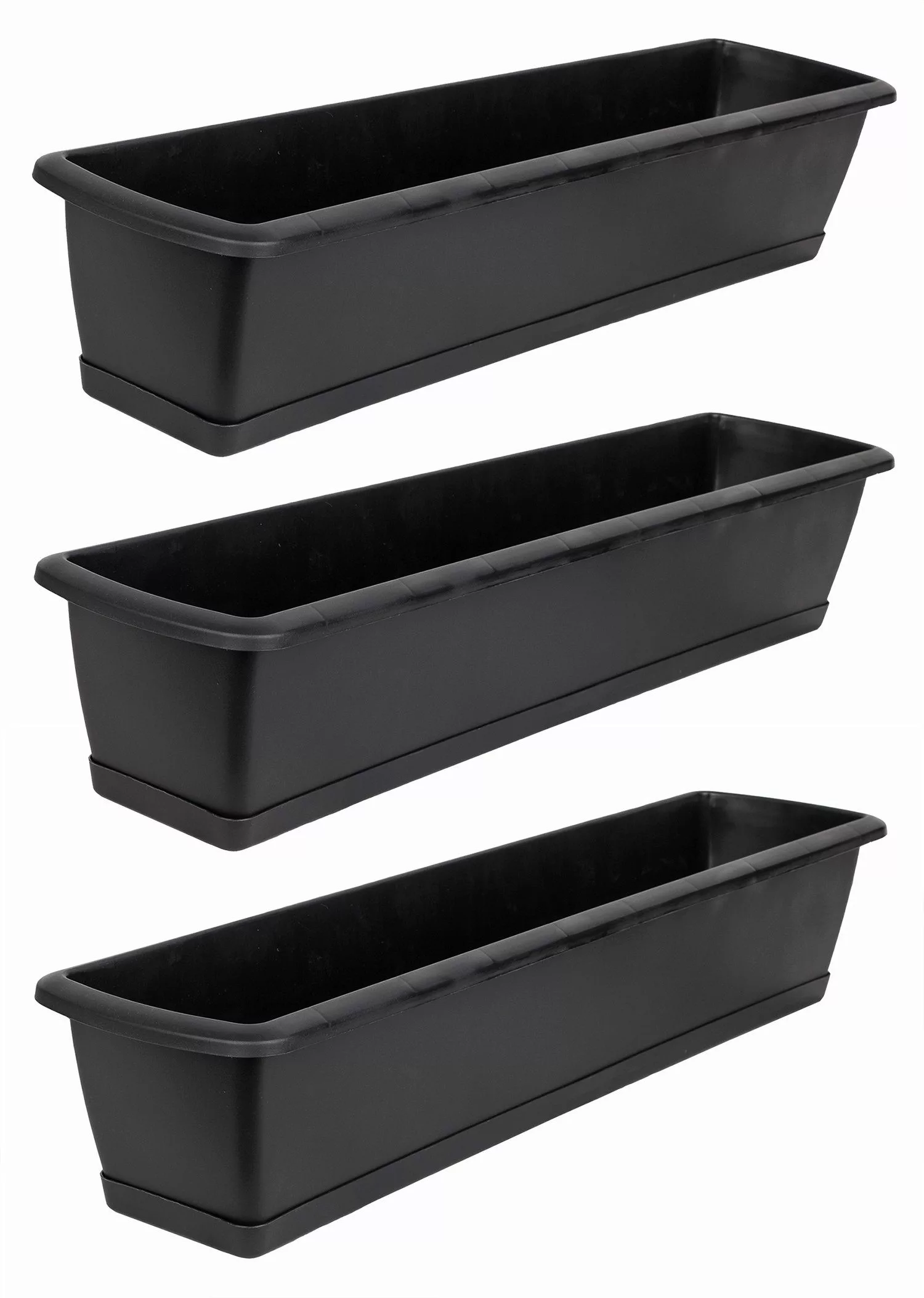 BigDean Blumenkasten 3x Blumenkasten mit Untersetzer günstig online kaufen