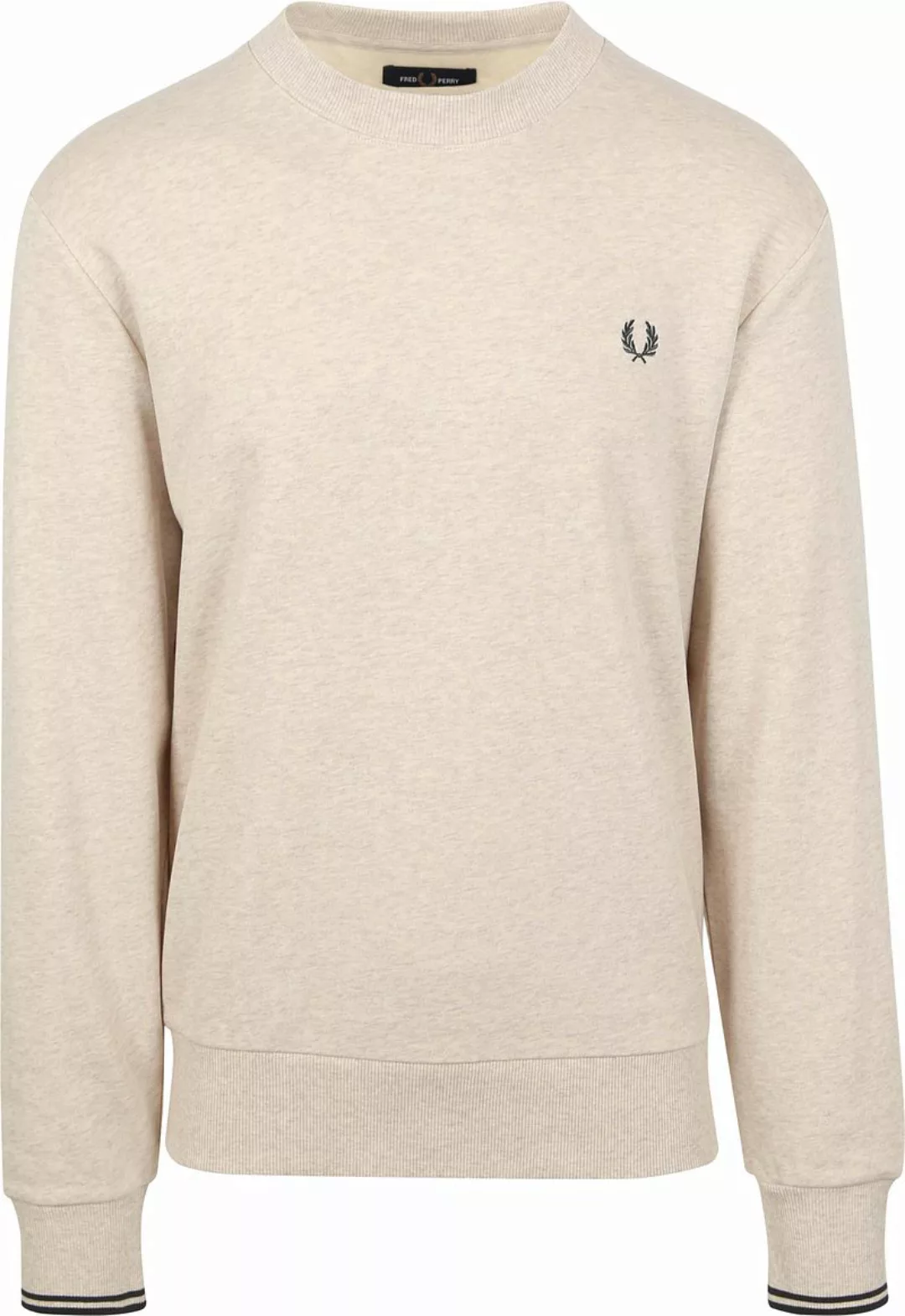 Fred Perry Sweater Logo Limestone Greige - Größe XL günstig online kaufen