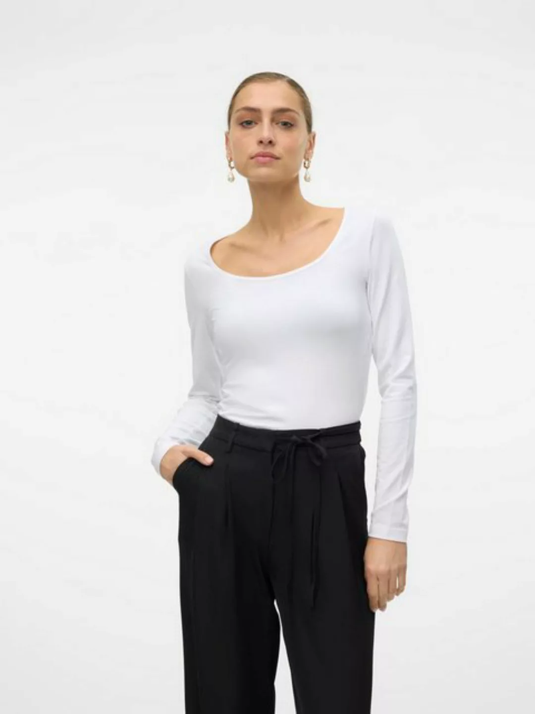 Vero Moda Langarmshirt VMLULU LS U-NECK TOP JRS GA NOOS günstig online kaufen