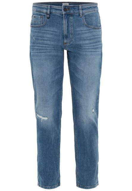 camel active 5-Pocket-Jeans Tapered Fit Destroyed Jeans mit Smartphone Tasc günstig online kaufen