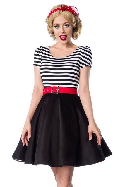 BELSIRA A-Linien-Kleid Vintage Rockabilly Jersey Kleid Retrokleid Minikleid günstig online kaufen