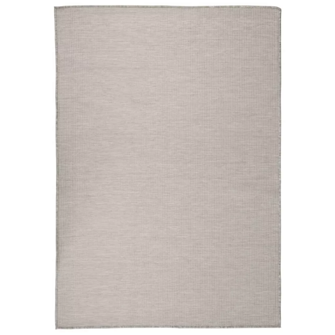 Vidaxl Outdoor-teppich Flachgewebe 140x200 Cm Taupe günstig online kaufen