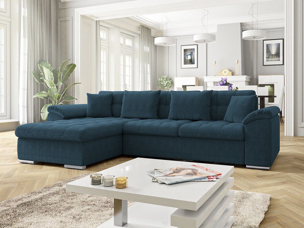 MIRJAN24 Ecksofa Diana Cord, mit Bettkasten günstig online kaufen