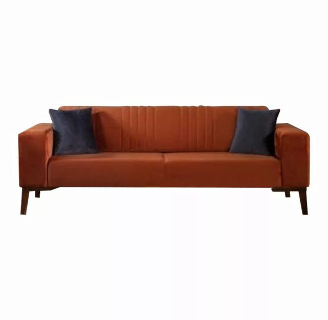 JVmoebel Sofa Orange Dreisitzer Couch Couchen Sofa Elegante Sitzmöbel, Made günstig online kaufen