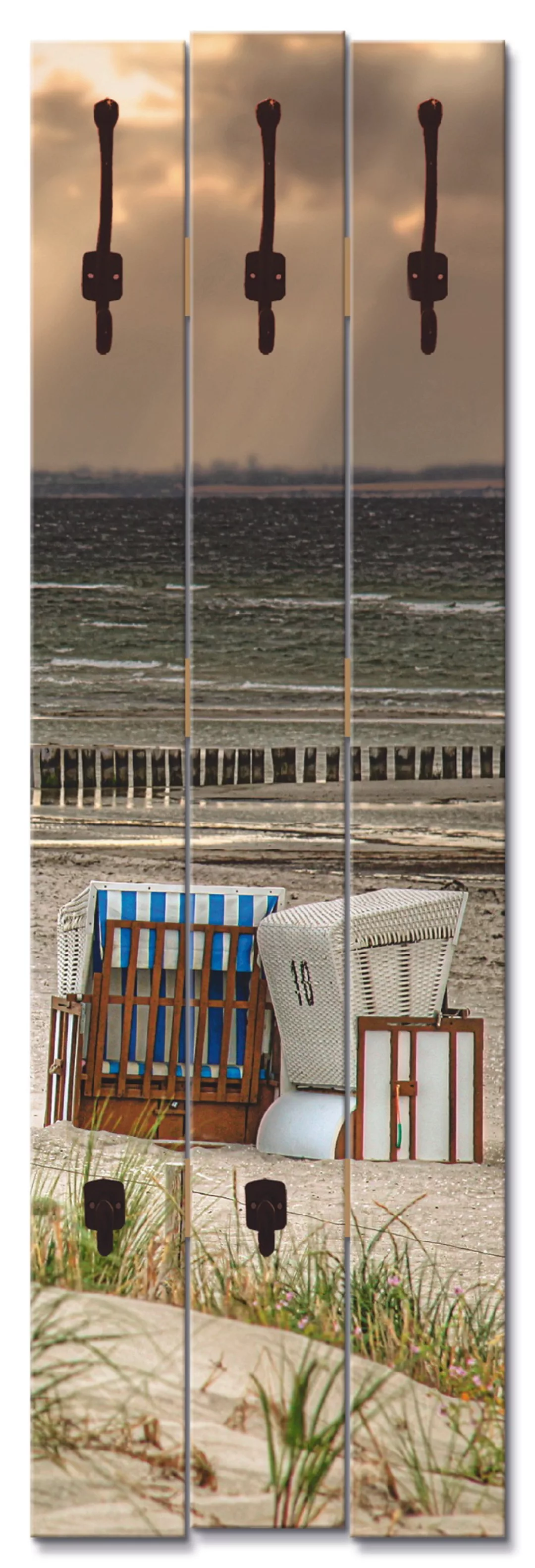 Artland Garderobenleiste "Schwarzer Busch Strand auf Insel Poel", teilmonti günstig online kaufen