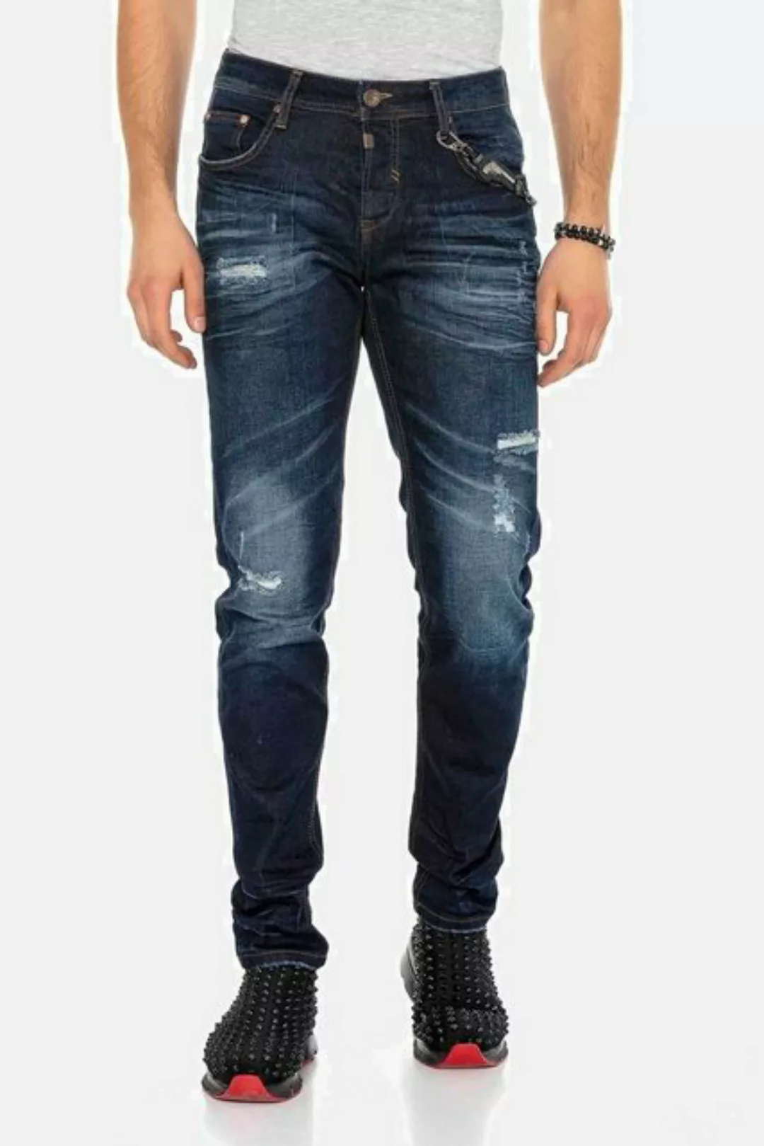 Cipo & Baxx Slim-fit-Jeans "Jeans", im Used-Look, CD-392 günstig online kaufen