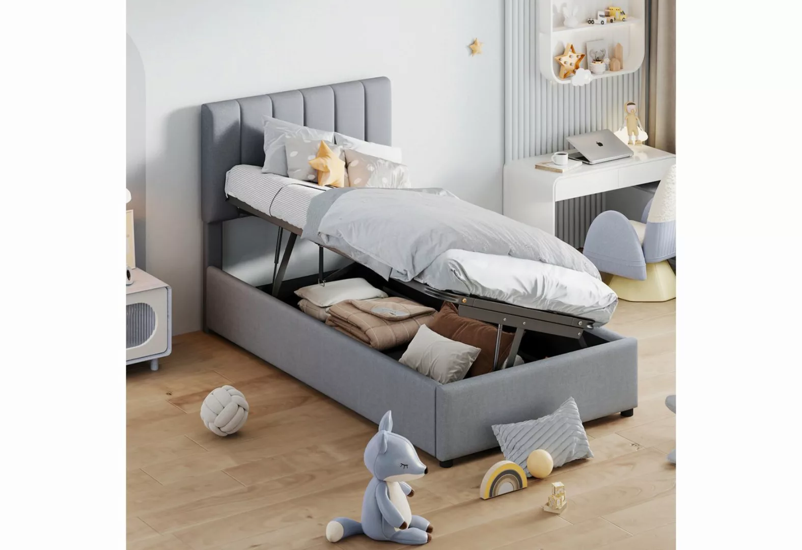 WISHDOR Polsterbett Kinderbett Einzelbett Doppelbett Stauraumbett Gästebett günstig online kaufen