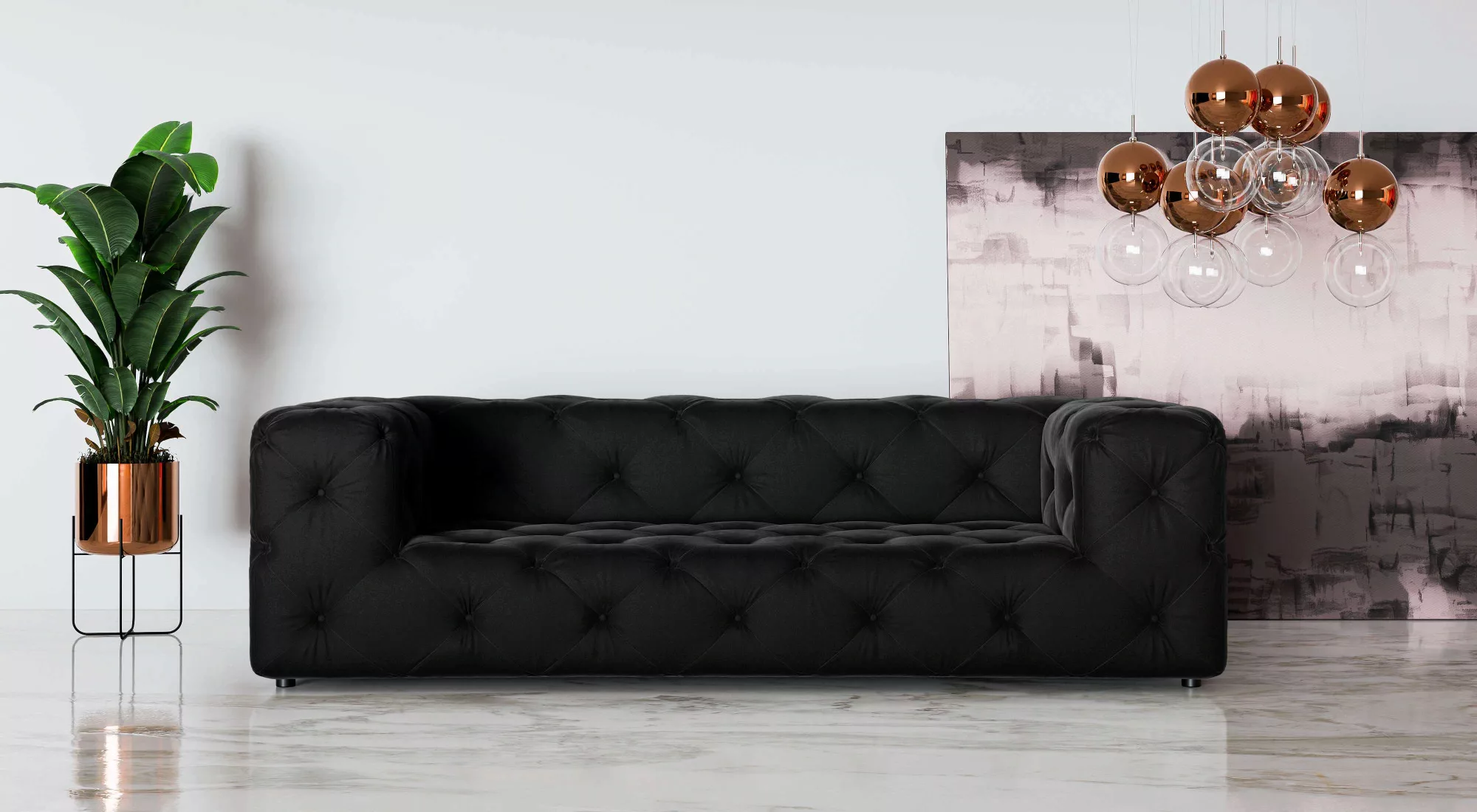 Places of Style 3-Sitzer "FOLLINA", 3-Sitzer Sofa mit klassischer Chesterfi günstig online kaufen