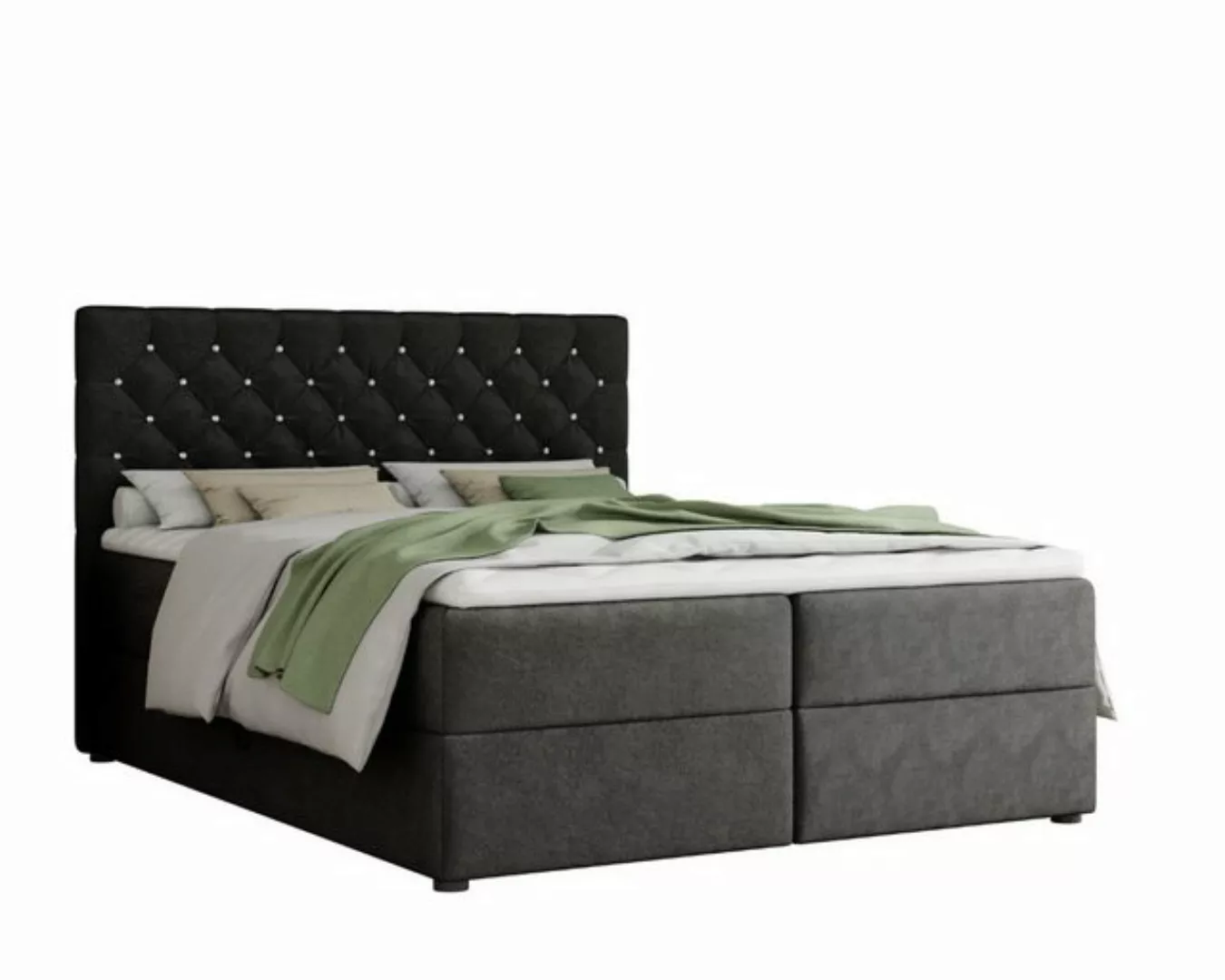 Deine Möbel 24 Boxspringbett BEST Boxbett Polsterbett Komplettbett Strassst günstig online kaufen