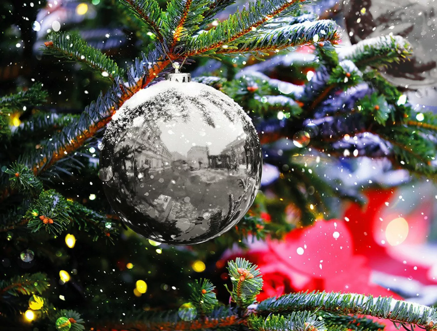 Große Christbaumkugel Silber Glänzend Weihnachtsbaumkugel Bruchfest 20cm günstig online kaufen