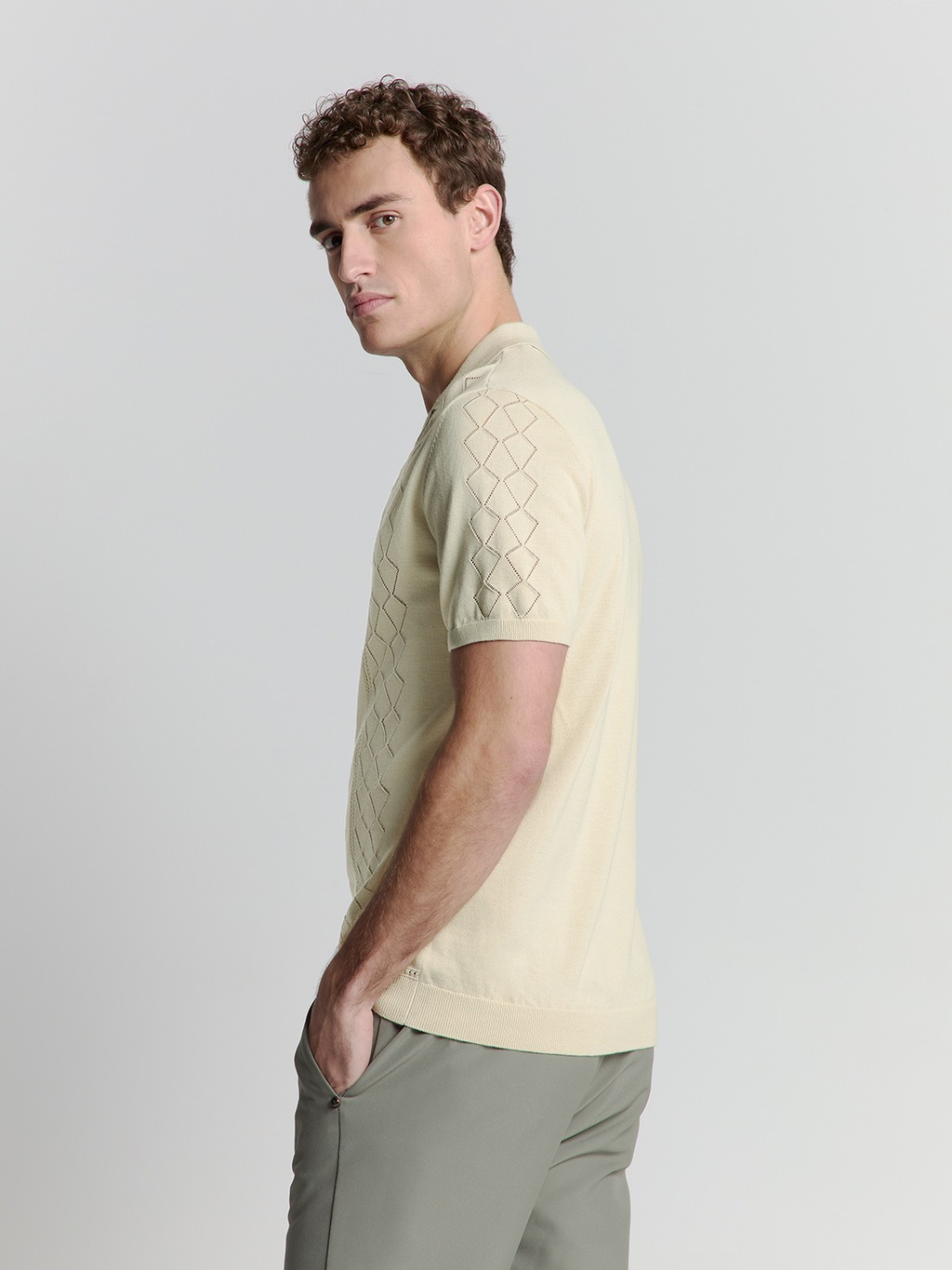 NO EXCESS T-Shirt "No Excess Poloshirt mit kurzen Ärmeln" günstig online kaufen