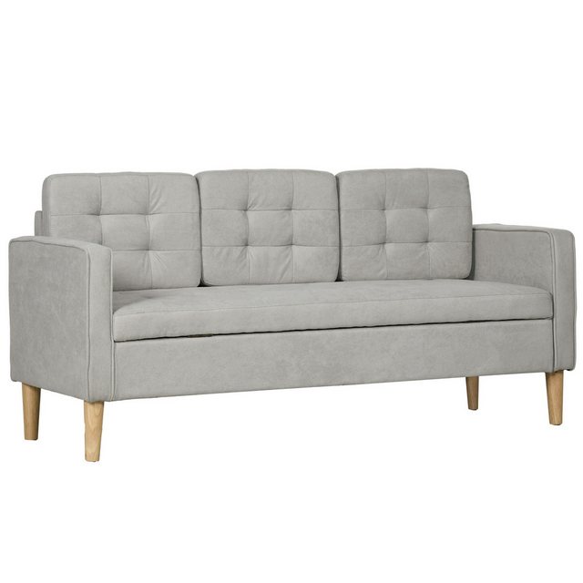HOMCOM Sofa 3-Sitzer-Sofa mit Stauraum, Armlehne, Polstersofa 1 Teile, für günstig online kaufen