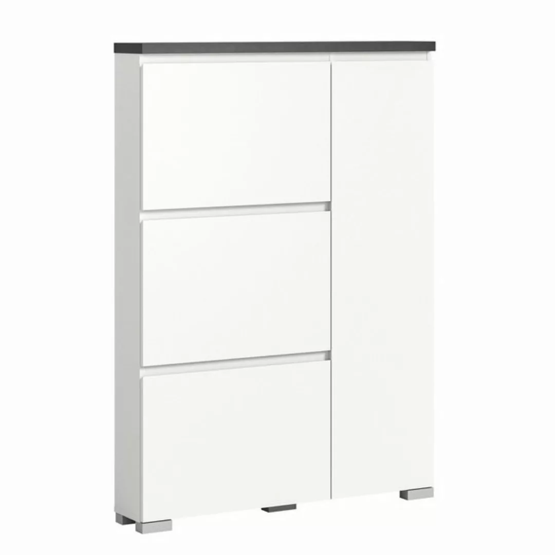 xonox.home Schuhschrank in Weiß - 95x130x18cm (BxHxT) günstig online kaufen