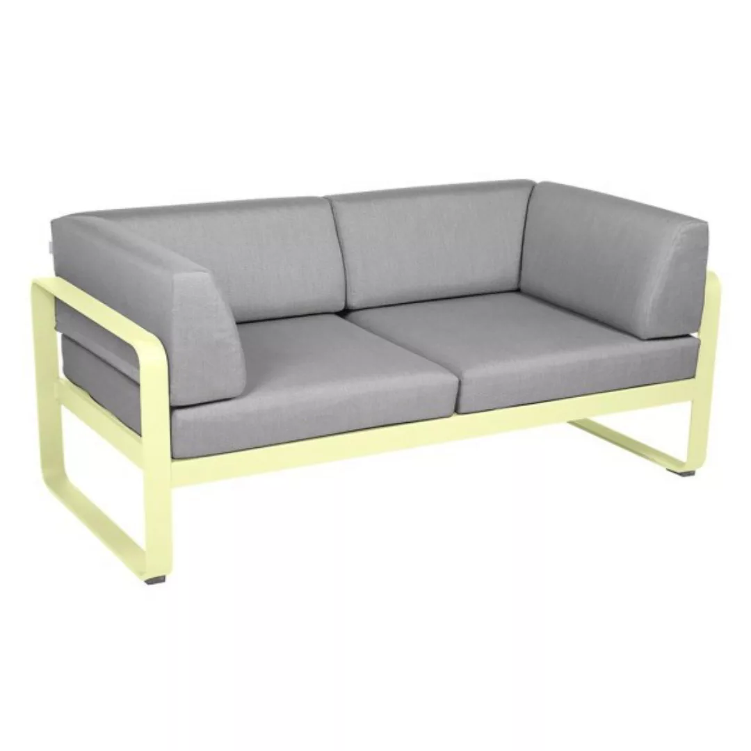 Bellevie 2-Sitzer Club Sofa A6 Zitronensorbet 79 Flanellgrau günstig online kaufen