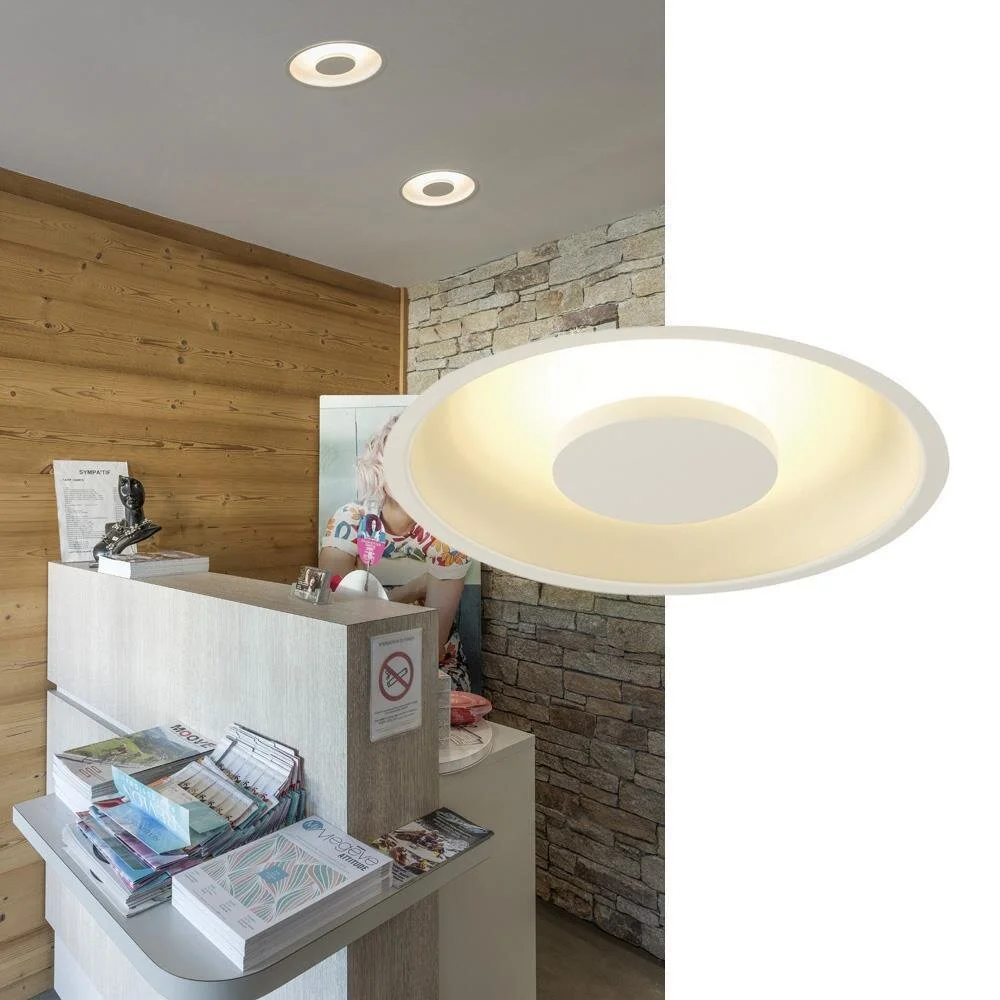 Occuldas Einbauleuchte, LED, Ø 226 mm, weiß, dimmbar günstig online kaufen