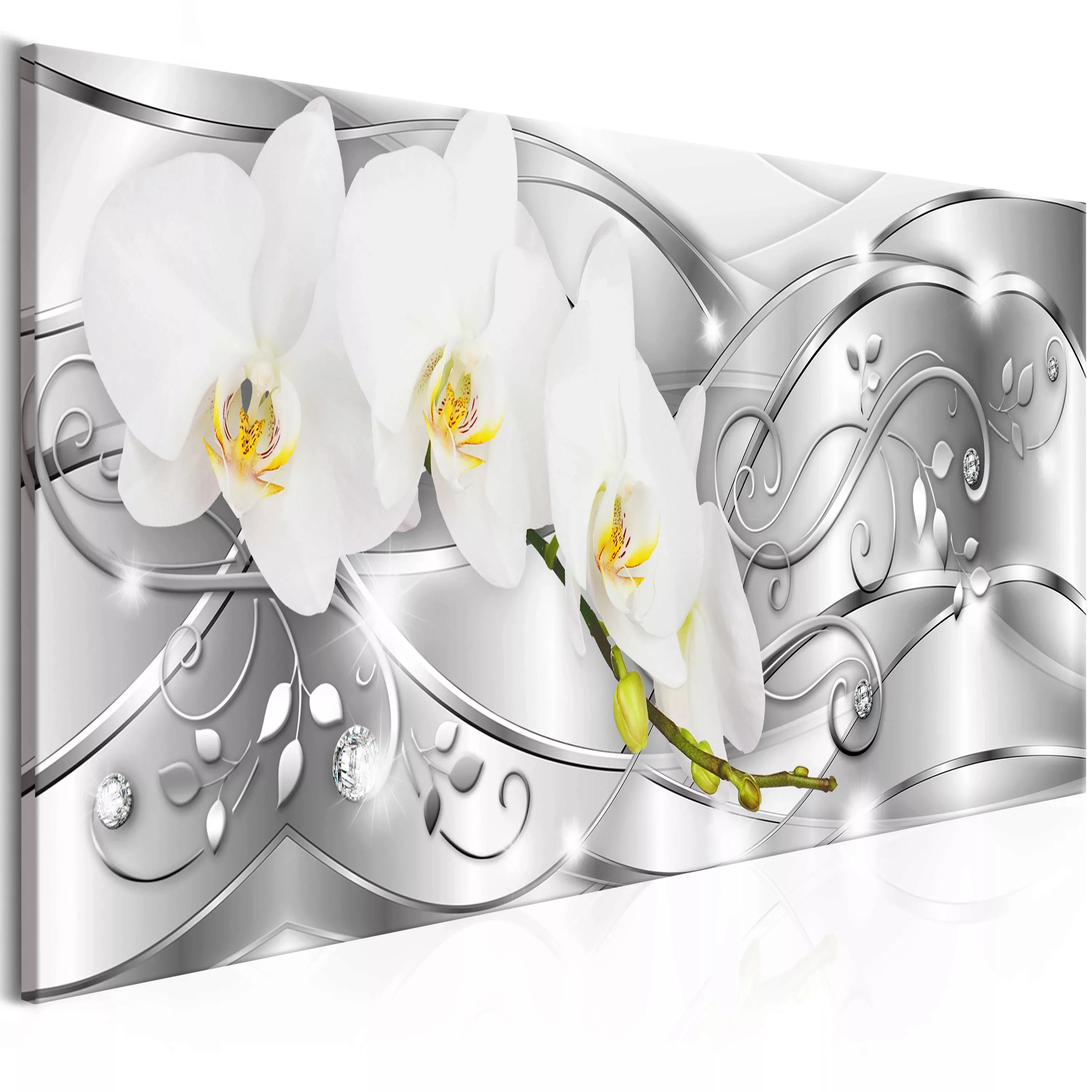 Wandbild - Flowering (1 Part) Narrow Silver günstig online kaufen