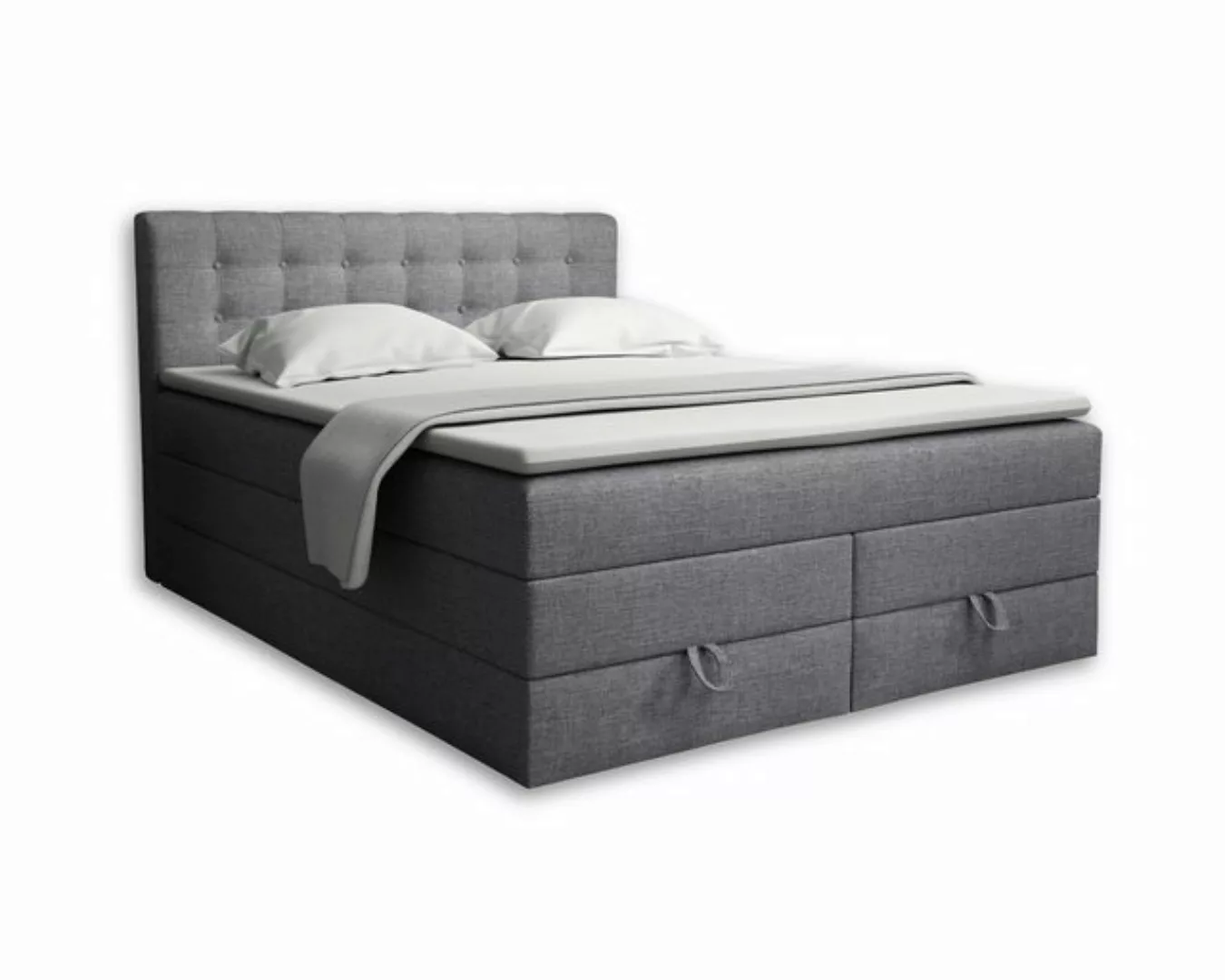 Deine Möbel 24 Boxspringbett VERNO Echtes Boxspringbett Polsterbett Komplet günstig online kaufen