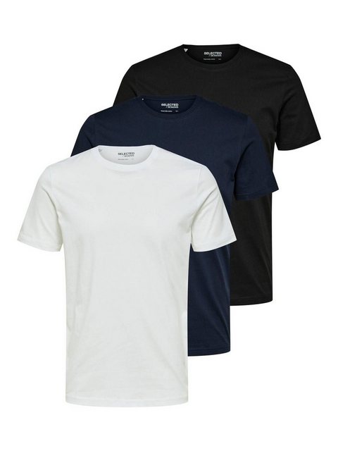 SELECTED HOMME T-Shirt Herren 3er Pack T-Shirts SLHAXEL (1-tlg) günstig online kaufen