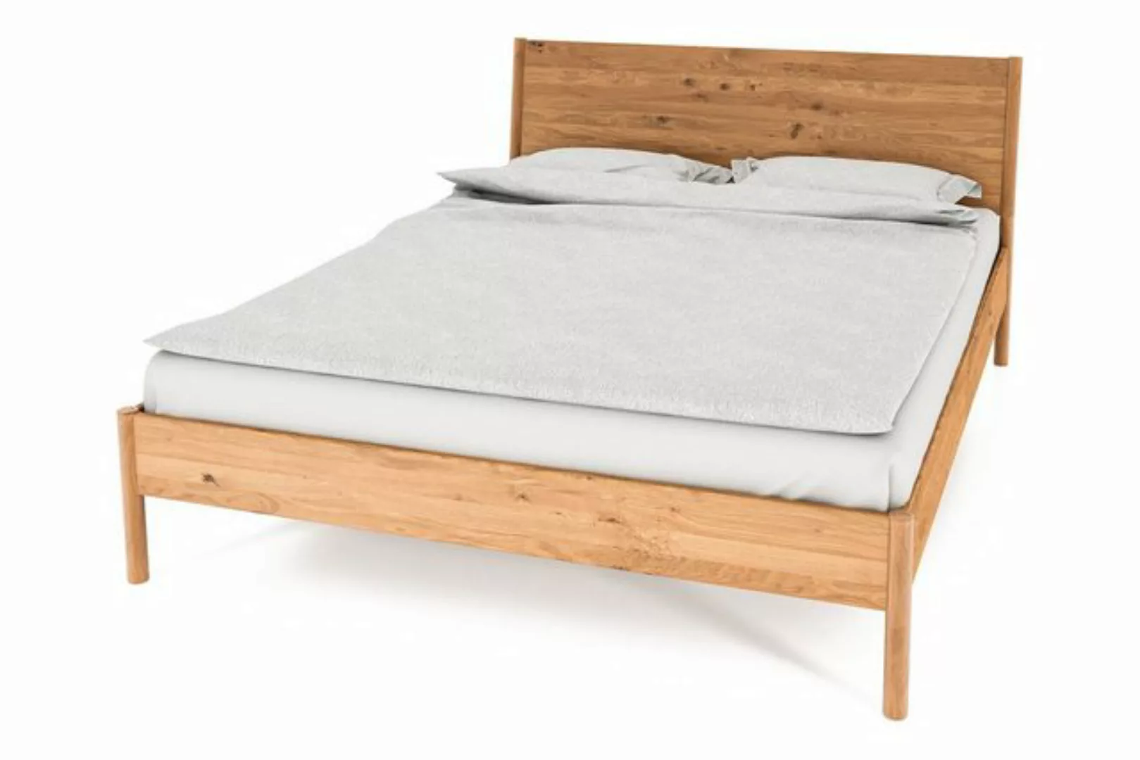 byoak Bett POLA 120 x 200 mit Holzkopfteil, Naturgeölt günstig online kaufen