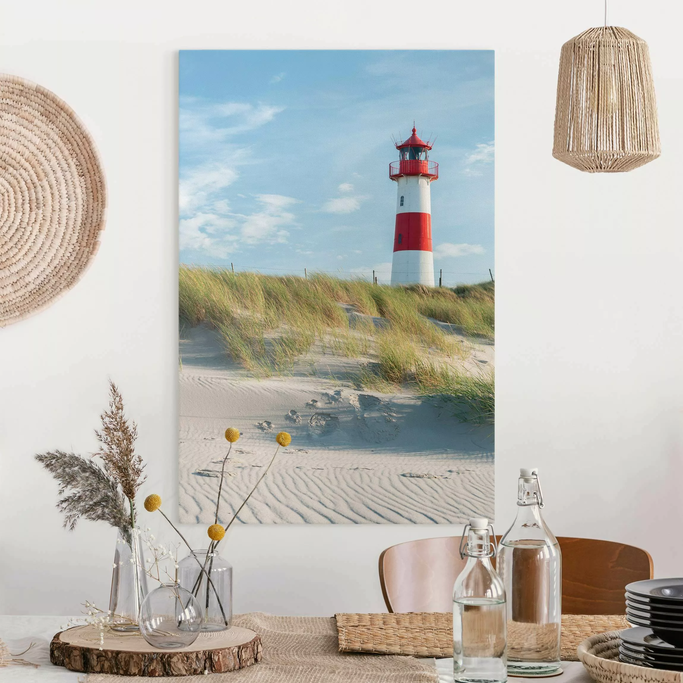 Leinwandbild Leuchtturm an der Nordsee günstig online kaufen