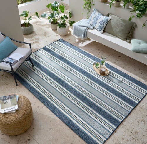 FLAIR RUGS Teppich »Roma Stripe«, rechteckig, 4 mm Höhe, Roma Stripe Indoor günstig online kaufen