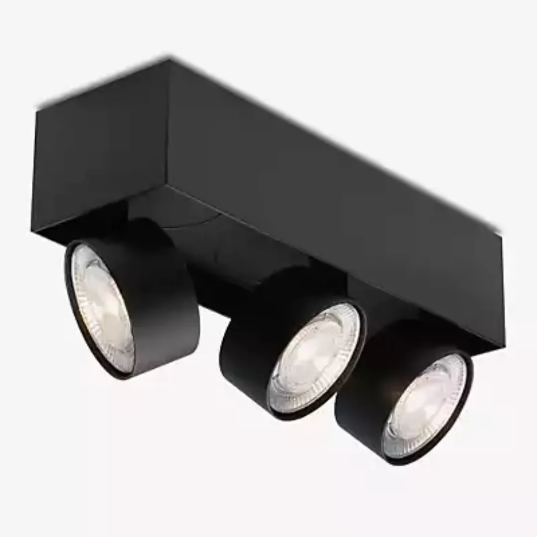 Mawa Wittenberg 4.0 Deckenleuchte LED 3-flammig - halbbündig, schwarz matt günstig online kaufen