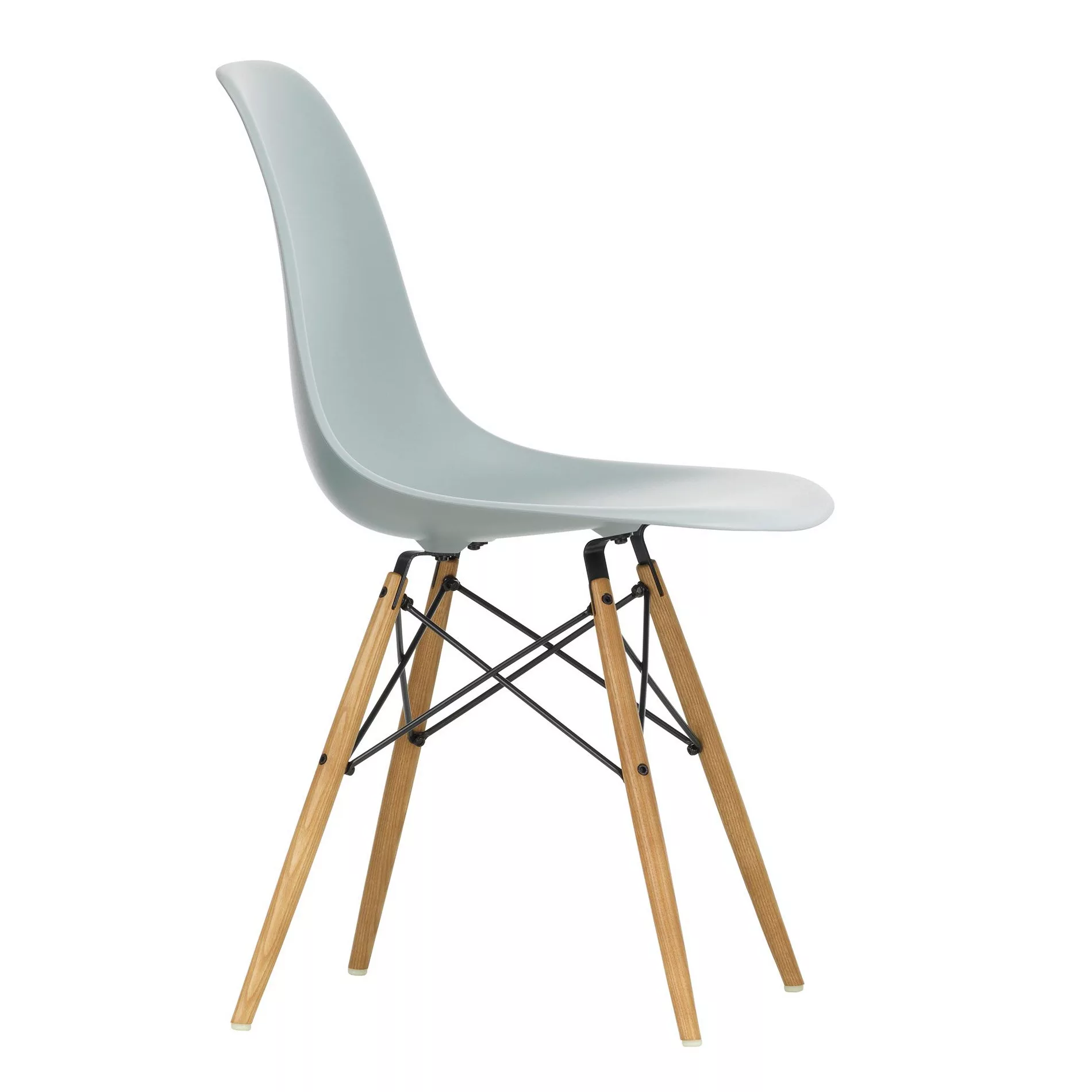 Vitra - Eames Plastic Side Chair DSW Gestell Esche - hellgrau/Sitzschale Po günstig online kaufen
