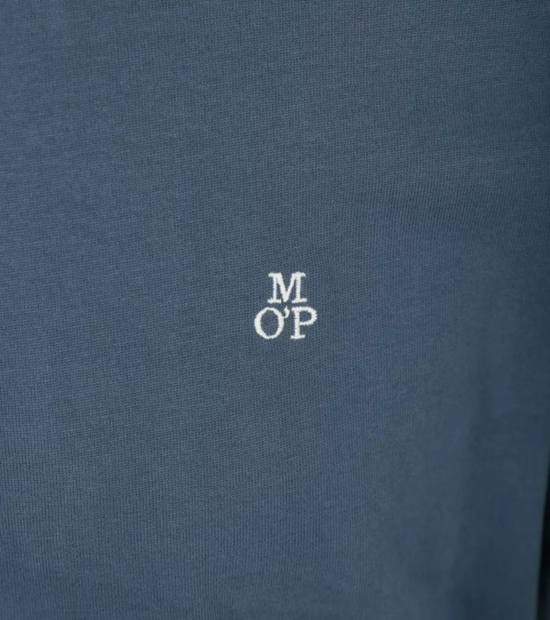 Marc O'Polo Langarm Polohemd Blau - Größe M günstig online kaufen