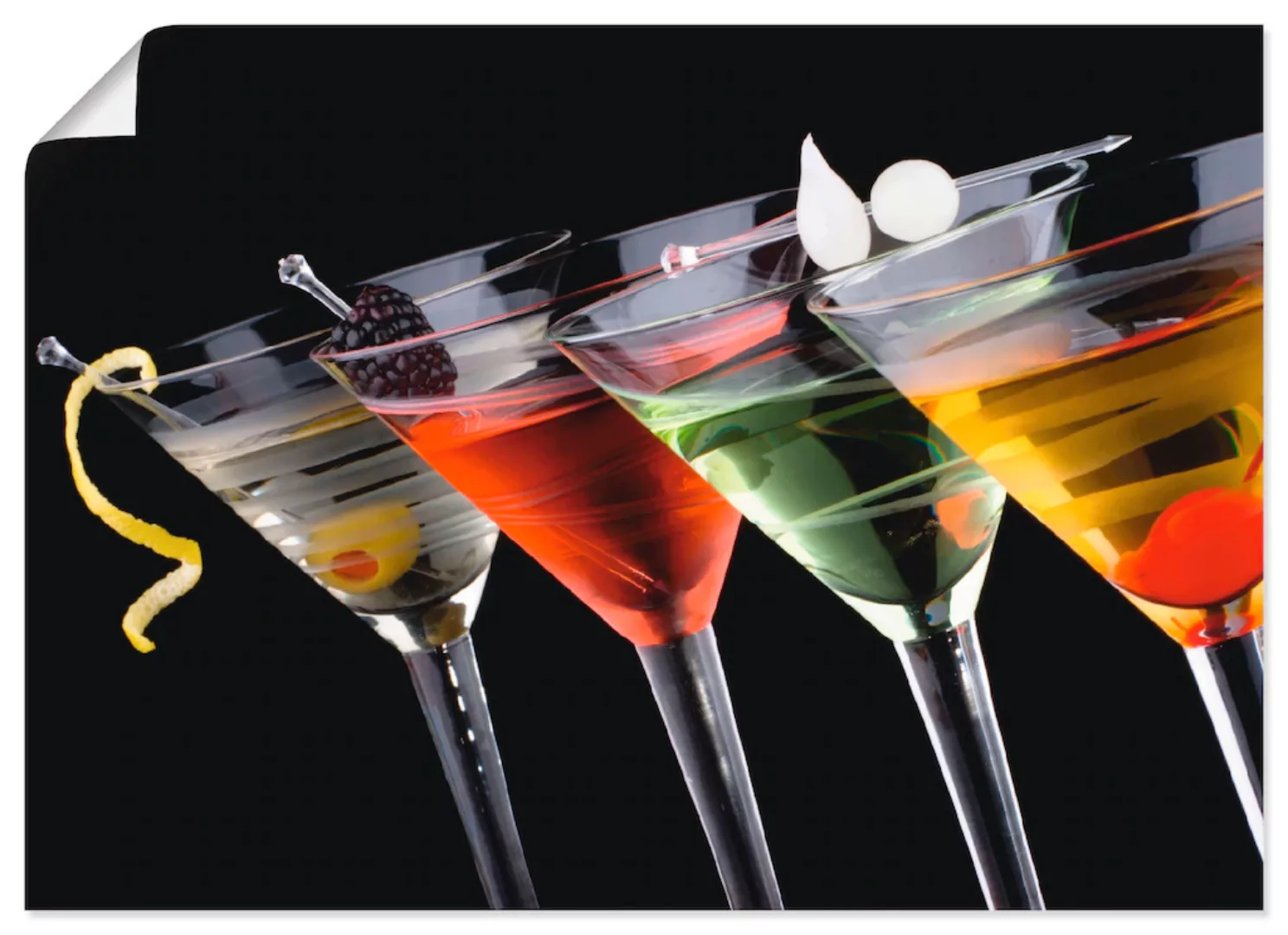 Artland Wandbild »Klassische Martini - Cocktail«, Getränke, (1 St.) günstig online kaufen