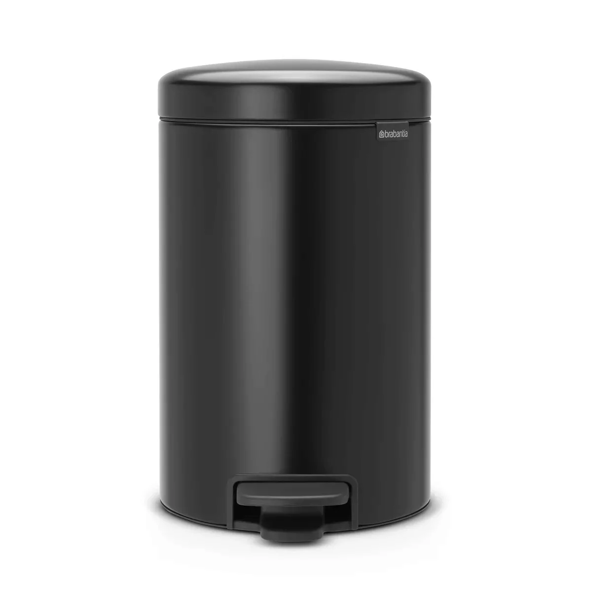 New Icon Treteimer 12 Liter matt black (schwarz) günstig online kaufen