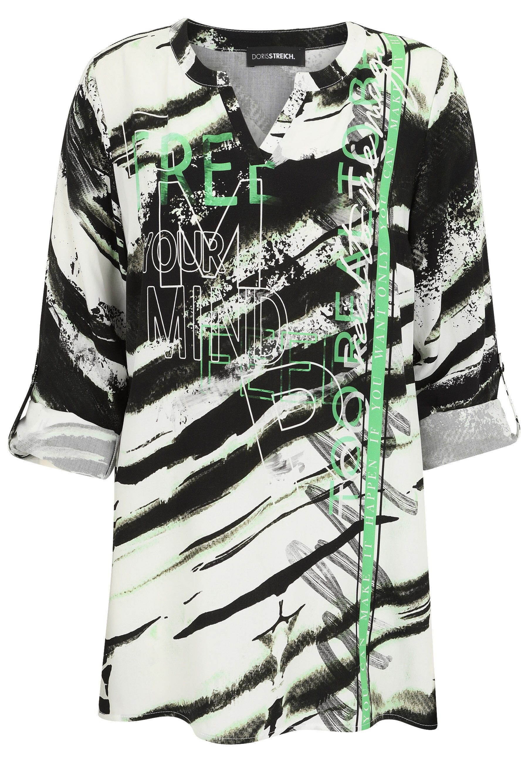 Doris Streich Klassische Bluse mit Grafik-Print günstig online kaufen