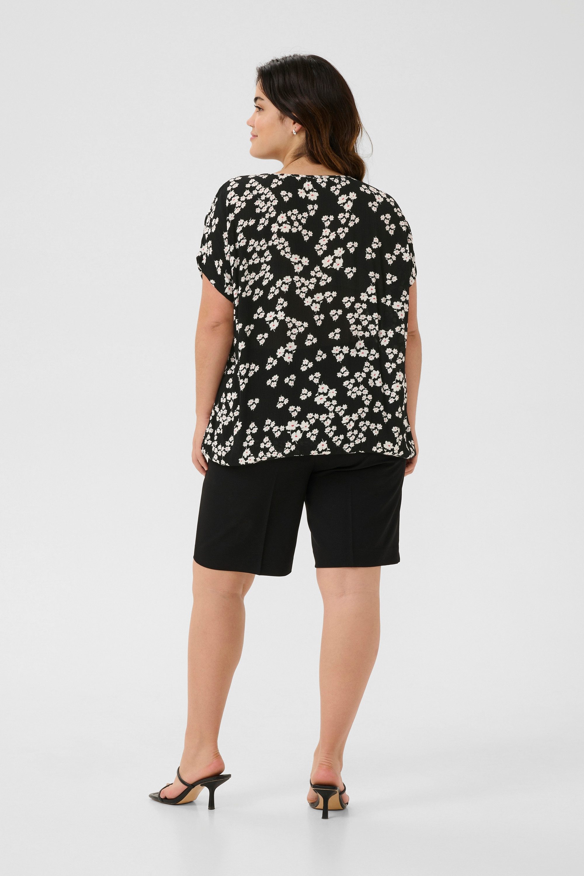 KAFFE Curve Kurzarmbluse Kurzarm-Bluse KCami Große günstig online kaufen