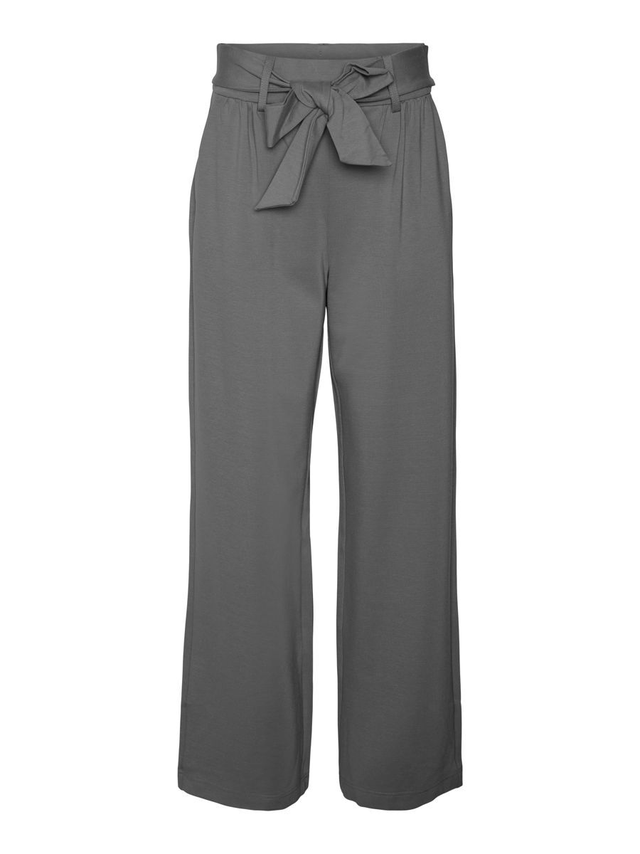 VERO MODA Mit Breitem Bindegürtel Verzierte Hose Damen Grau günstig online kaufen