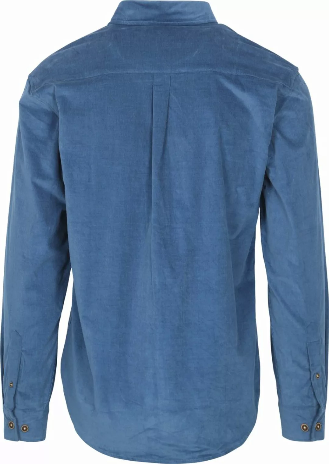 Anerkjendt Hemd Leif Corduroy Mid Blau - Größe M günstig online kaufen