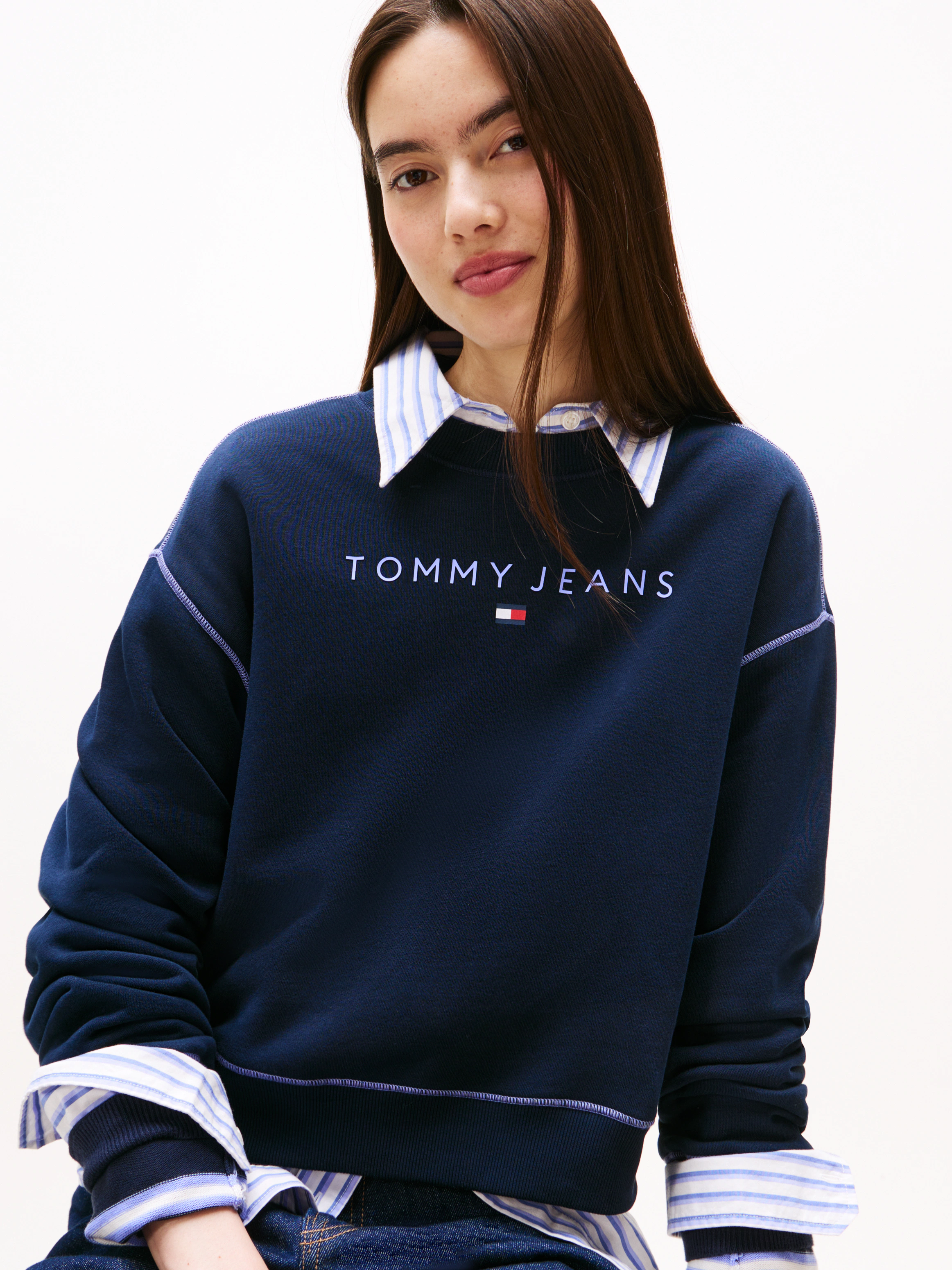 Tommy Jeans Sweatshirt "TJW RLX CRP STITCH LINEAR CREW" günstig online kaufen