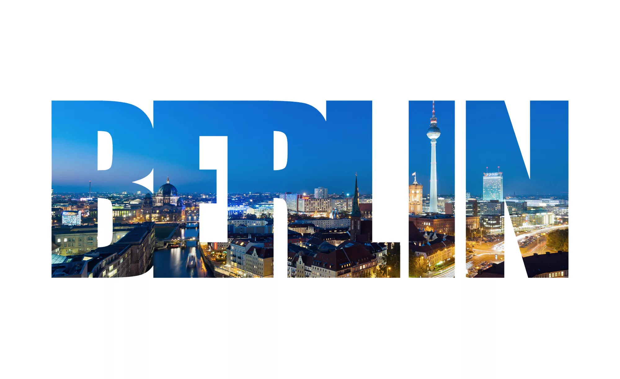 Cut-Out  Berlin - blau - 70 cm - 25 cm - Sconto günstig online kaufen