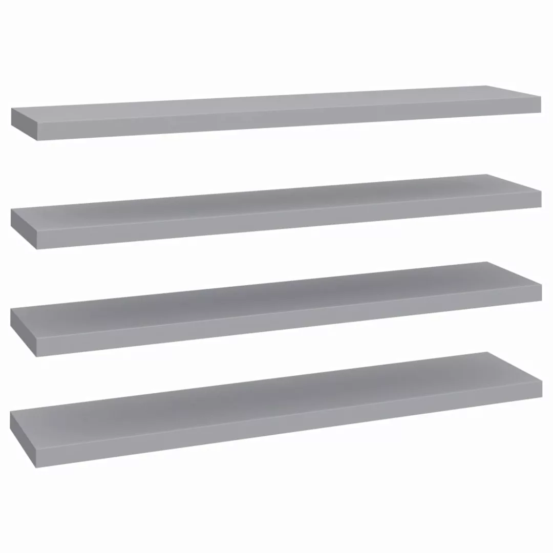 Schwebende Wandregale 4 Stk. Grau 120x23,5x3,8 Cm Mdf günstig online kaufen