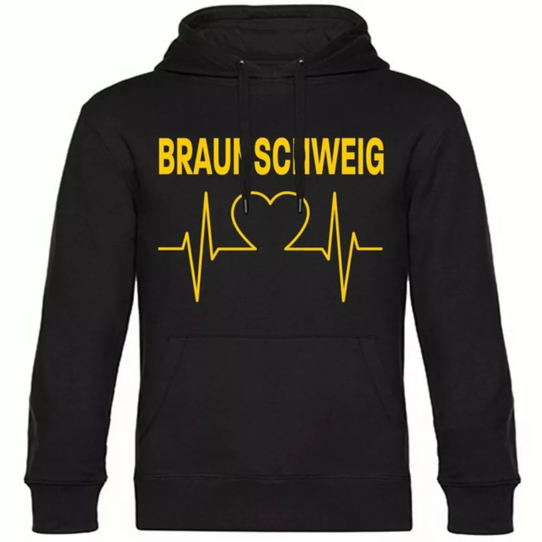 multifanshop Kapuzensweatshirt Braunschweig - Herzschlag - Hoodie günstig online kaufen