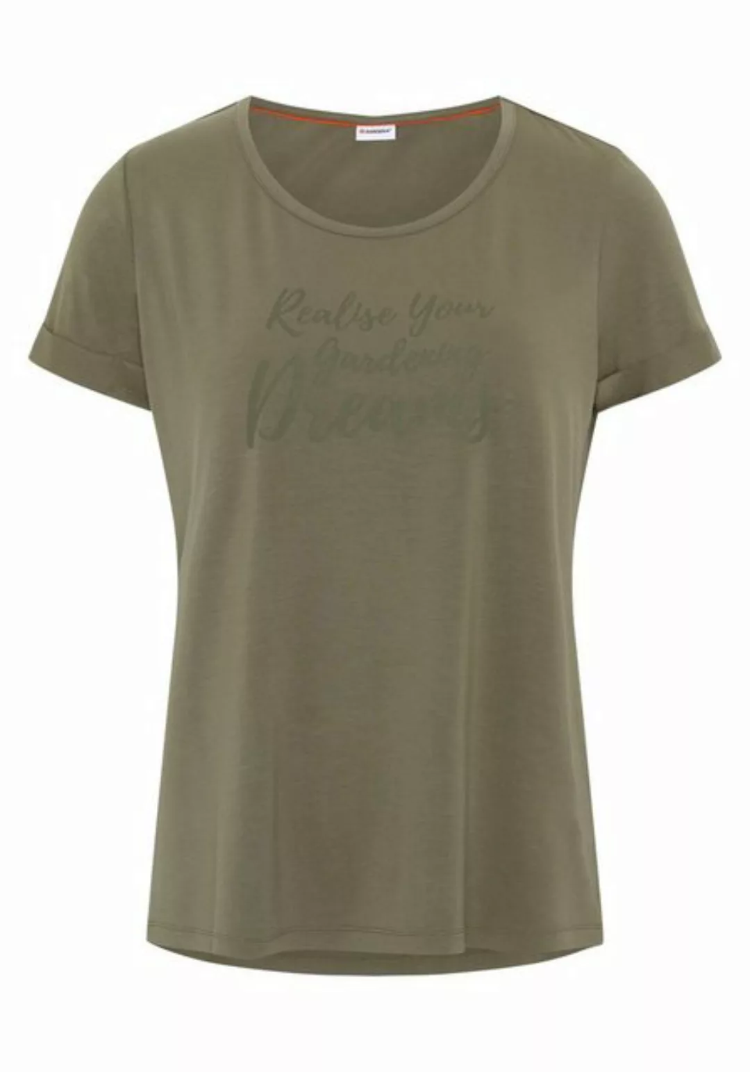 GARDENA T-Shirt "Dusty Olive", mit Schriftzug günstig online kaufen