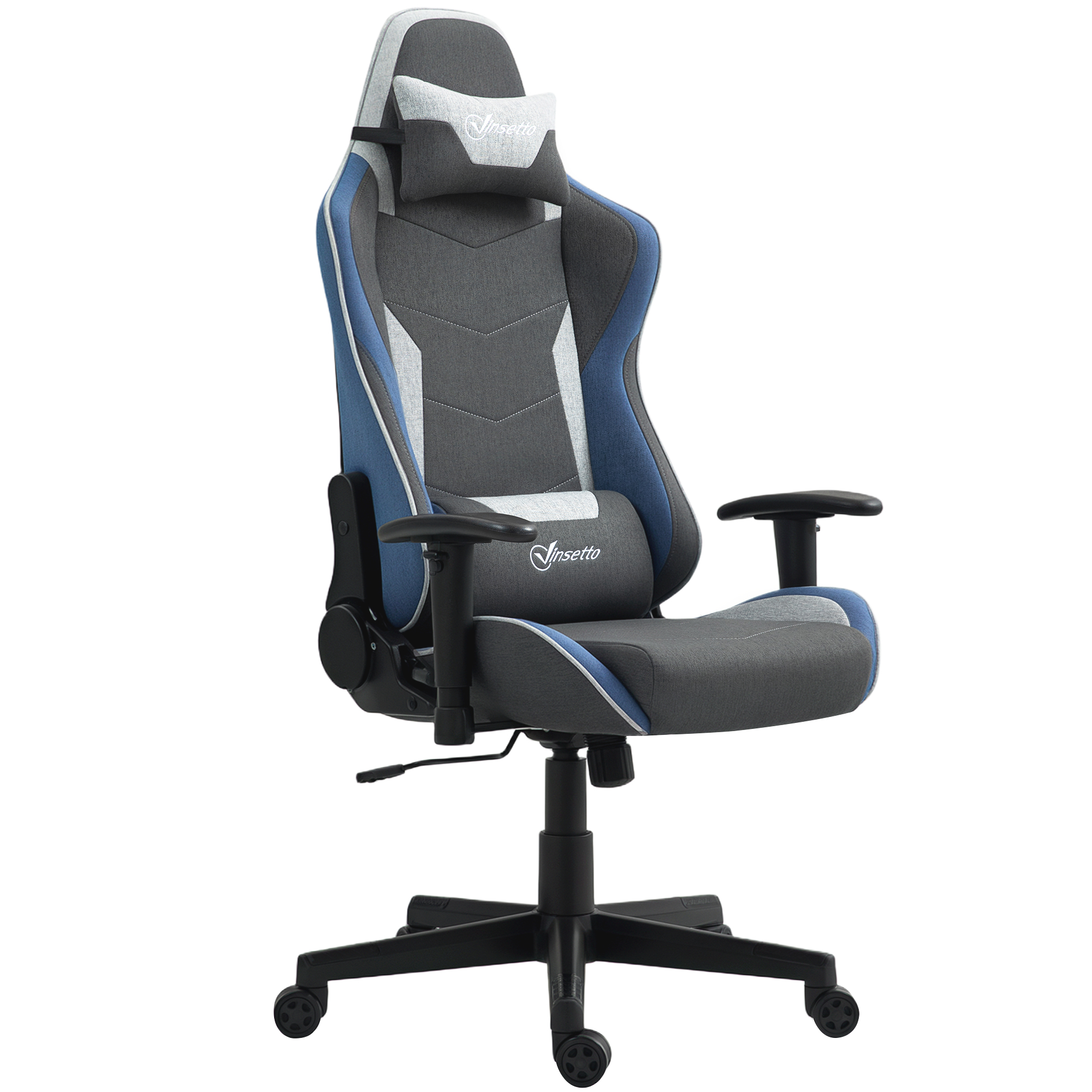 Vinsetto Ergonomischer Gaming-Stuhl mit Armlehnen, Kopfstütze und Höhenvers günstig online kaufen