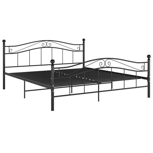 furnicato Bettgestell Bett Schwarz Metall 160x200 cm (1-tlg) günstig online kaufen